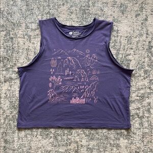 Parks Project Purple Tank top, Medium, Scenic designs